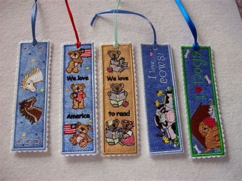 Free Standing In The Hoop Bookmarks Machine Embroidery Design