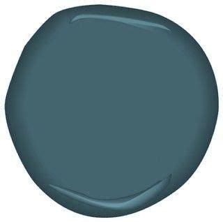 Read more to learn why you should give this transitional color a try! Benjamin Moore - Stained Glass A dark teal with lots of ...