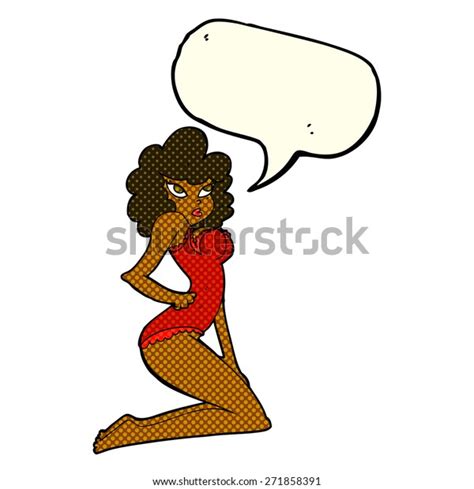 cartoon pinup woman speech bubble stock vector royalty free 271858391 shutterstock