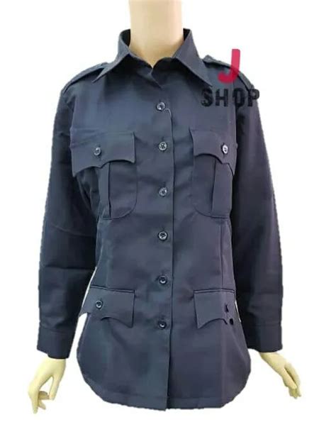 Uniform Kokurikulum Sekolah Baju Uniform Kadet Polis Lengan Panjang