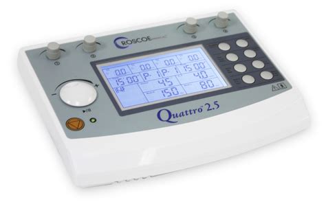 Quattro 25 4 Channel Clinical Stim Unit By Roscoe Medical With Electr