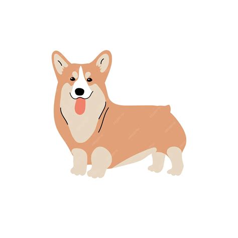 Premium Vector Vector Cute Corgi Dog Breeds Doodle Illustration