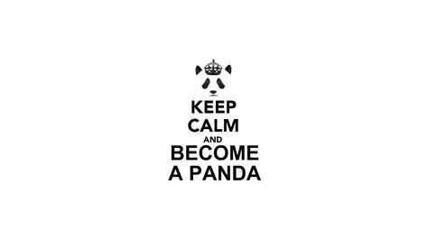 Black Text On White Background Panda Keep Calm And White