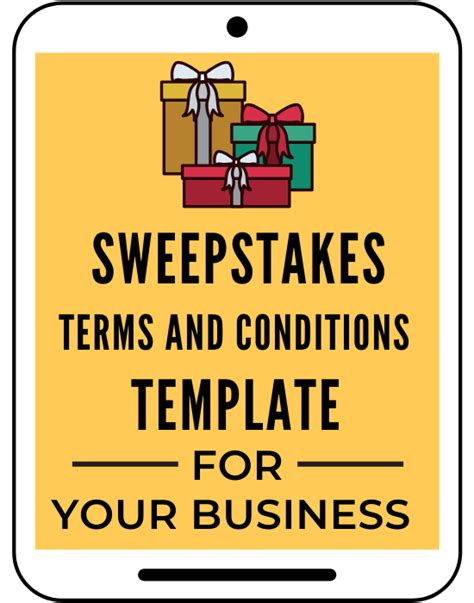 Sweepstakes Terms And Conditions Template