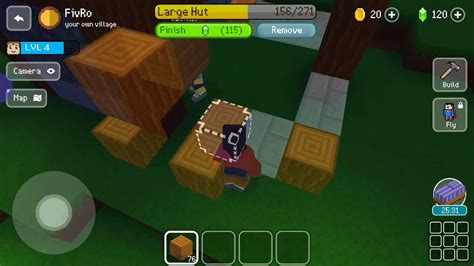 block craft 3d gameplay large hut 3 youtube
