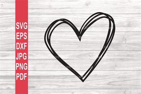 Valentine SVG | Doodle Heart SVG | Valentines day SVG (416602) | Cut