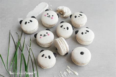 White Chocolate Panda Bear Macarons Recipe The Little Blog Of Vegan