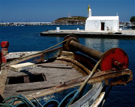 Naxos Marina With Panagia Myrtidiotissa And Portara In Bac Flickr
