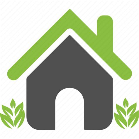 Green Home House Nature Organic Plants Weed Icon