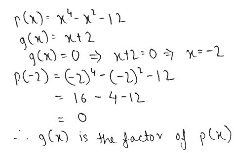 Using Factor Theorem Show That Gx Is A Factor Of Px When Pxx4