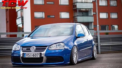 Clean Blue Vw Golf Mk5 R32 Bagged Tuning Project By Ronny Youtube
