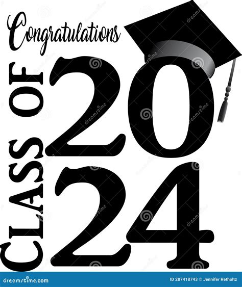 A1 Congrats Class Of 2024 Stock Illustration Illustration Of Degree