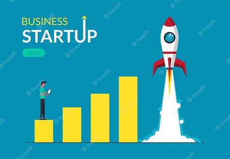 Premium Vector Businessman Launch Rocket Business Startup Launching