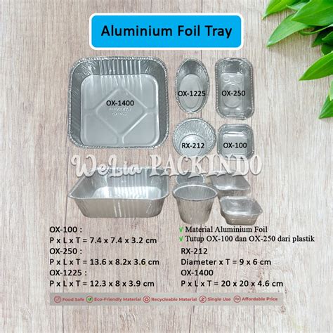 Jual Aluminium Foil Tray Cup Tipe Ox 100 Ox 250 Ox 1225 Ox 1400 Rx 212