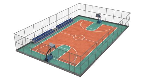 3d Model Basketball Court Turbosquid 1347360