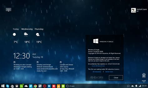 Our computers can be considered as digital extensions of our personalities, so it best rainmeter skin for windows 10 is win10widgets, perfectly matches the theme of windows 10 being both simplistic and aesthetically pleasing. Windows 9 Skin Created with Rainmeter Looks Really Awesome