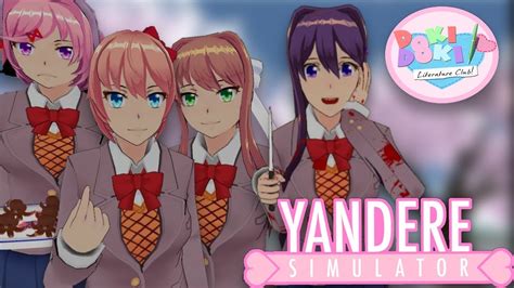 Doki Doki Literature Club Yandere Simulator - THE DOKI DOKI LITERATURE CLUB GIRLS ARE IN THE SCHOOL | Yandere