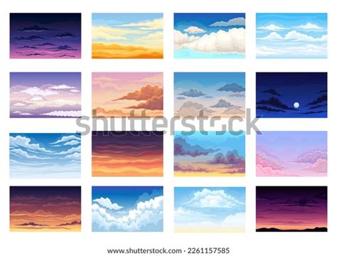 Sky Different Times Day Daily Cycle Stock Vector Royalty Free
