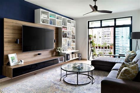 TV feature wall design: 10 ways to incorporate display shelves and niches | Home & Decor Singapore