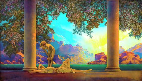 Daybreak Painting By Maxfield Parrish Pixels Merch