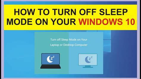 How To Turn Off Sleep Mode On Your Windows 10 Youtube