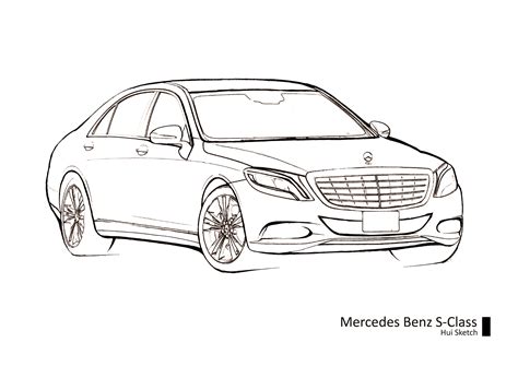 Van diesel, break tot suv. Mercedes Benz Drawing at GetDrawings | Free download
