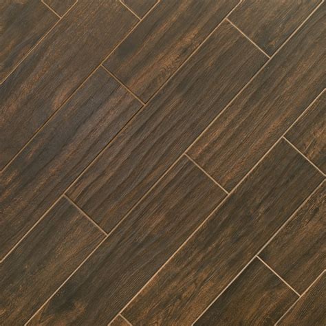 Burton Walnut Iii Wood Plank Porcelain Tile Brown Tile Floor And Decor