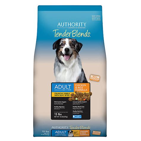 In the 1920s, canned horse meat became the first popular canned food for dogs. Authority® Tender Blends Adult Dog Food - Chicken & Rice ...