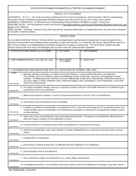 Dd Form 2982 Fill Out Sign Online And Download Fillable Pdf