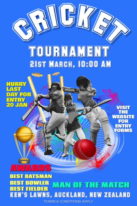 Cricket Flyer Poster For Tournaments Template Postermywall