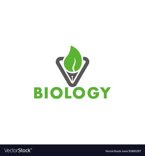 Leaf Pen Biology Course Education Symbol Logo Vector Image