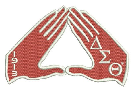 Delta Sigma Theta Hand Sign Embroidery Design Etsy