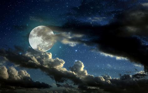 Beautiful Stars And Moon Hd Wallpapers Night Sky Photography