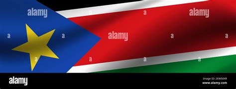 bandera con la bandera de sudán del sur textura de tela de la bandera de sudán del sur