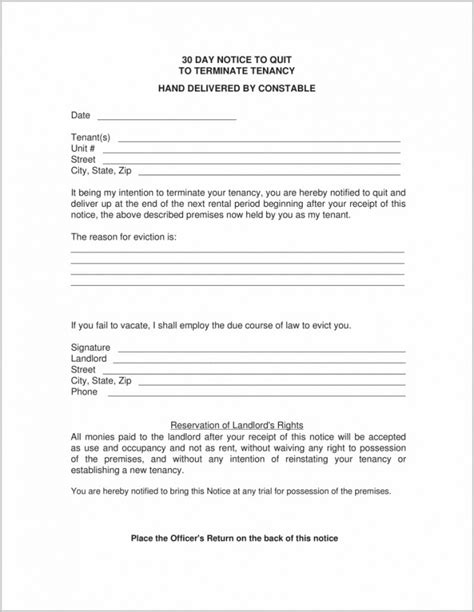 Editable Day Eviction Notice Template California Doc Example Tacitproject