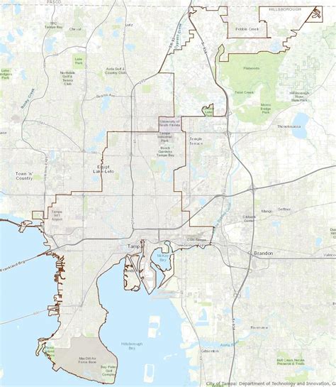 Tampa City Limits Map Kasey Matelda