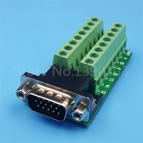 D Sub Db15 Vga Male 3row 15pin Plug Breakout Pcb Board Connectors