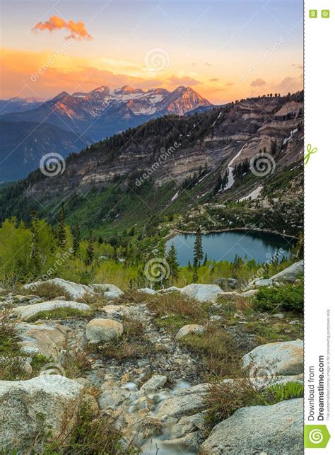 Vertical Mountain Sunset Stock Image Image Of Foliage