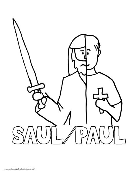 World History Coloring Pages Printables Saul Paul Bible Activities For