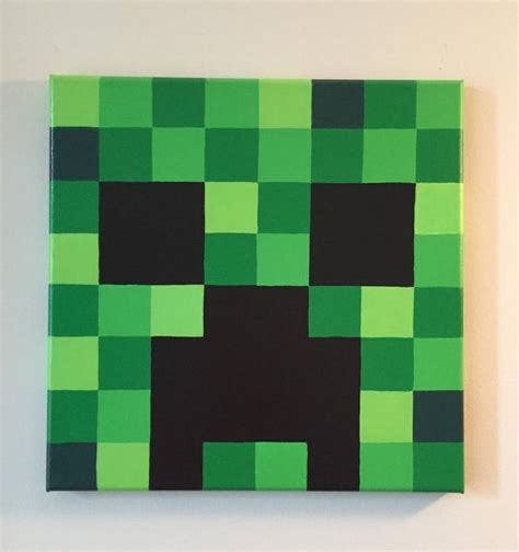 Minecraft Creeper Canvas Painting