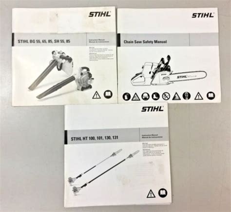 Stihl Miscellaneous Operators Manuals Lot Of 3 For A Chain Saw Stick