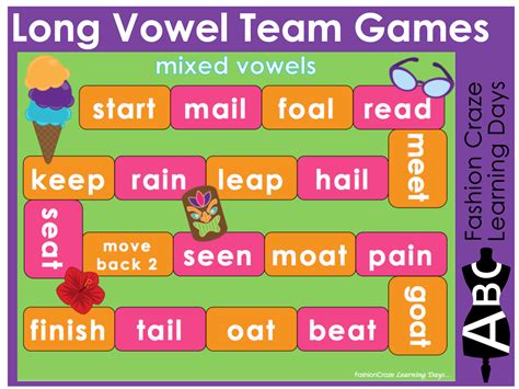 Vowel Team Games Printable