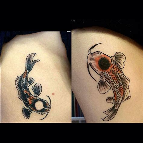 Your wolf tattoo doesn't necessarily need to feature an image of a wolf. fuckyeahtattoos | Yin yang koi, Yin yang tattoos for ...