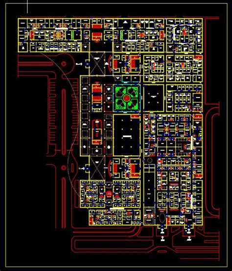 Every symbol on the legend is drawn to the same scale as the rest of the floor plan. Industrial Plant Ground Floor Plan Layout CAD Template DWG ...