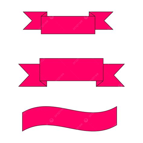 Three Pink Ribbons Vector Ribbons Pink Pink Ribbons Png And Vector