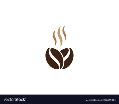 Coffee Beans Logo Template Royalty Free Vector Image