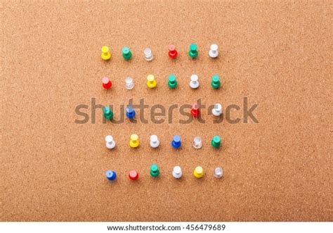 Pins On Brown Cork Board Stock Photo Edit Now 456479689