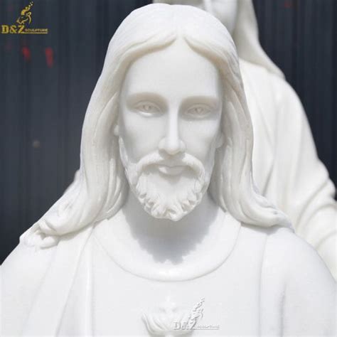 Famous Natural Stone Sculpture Marble Statue Hande Carved Jesus Christ
