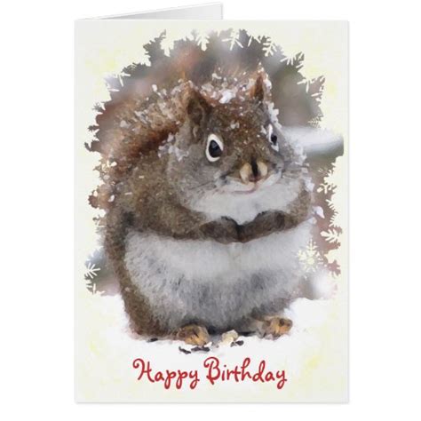 Sweet Squirrel Birthday Zazzle