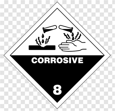 HAZMAT Class 8 Corrosive Substances Dangerous Goods Placard Hazard